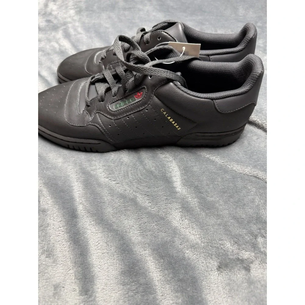 Adidas x Yeezy Powerphase Calabasas Core Black Leather Sneakers Size 10 1/2 Mens